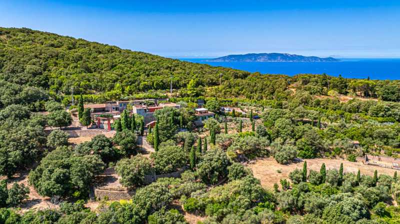 Villa Joe Pomodoro avec vue sur la mer à Monte Argentario