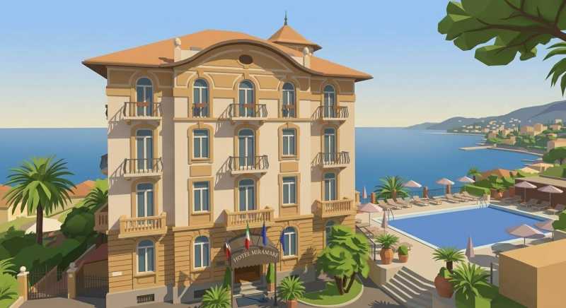 Hôtel prestigieux en première ligne à Forte dei Marmi à vendre